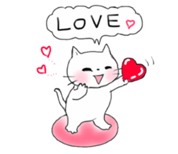 A white cat "kuu" sticker #8954410