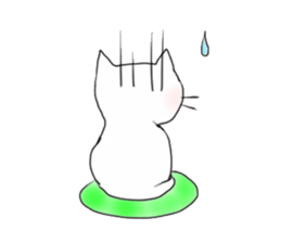 A white cat "kuu" sticker #8954425