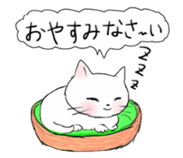 A white cat "kuu" sticker #8954439