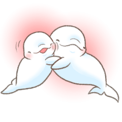 Shiro Tan The Mild Beluga By Harukan Sticker Shiro Tan The Mild Beluga By Harukan Sticker
