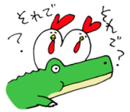 There are two cocks and an alligator sticker #8954980