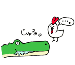 There are two cocks and an alligator sticker #8955032