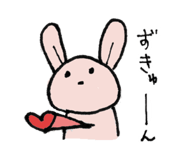 Flag construction rabbit sticker #8956085