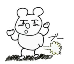 white dirty bear 1 sticker #8956454