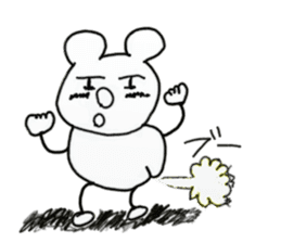 white dirty bear 1 sticker #8956454