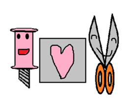 Stationery family and circled sticker #8956516