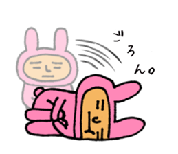 Human face rabbit.2 sticker #8957145