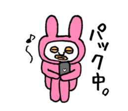 Human face rabbit.2 sticker #8957152