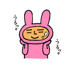 Human face rabbit.2 sticker #8957153