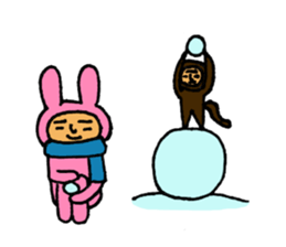 Human face rabbit.2 sticker #8957165