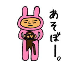 Human face rabbit.2 sticker #8957170