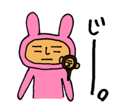 Human face rabbit.2 sticker #8957171