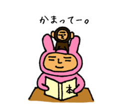 Human face rabbit.2 sticker #8957172