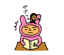 Human face rabbit.2 sticker #8957173