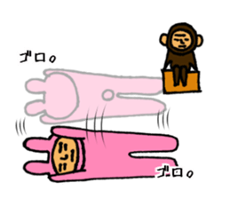 Human face rabbit.2 sticker #8957174