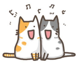 Cat slave diary - Two colors cat sticker #8958044