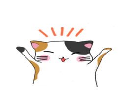 Calico cat brass band sticker #8960474