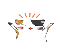 Calico cat brass band sticker #8960474