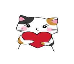 Calico cat brass band sticker #8960475