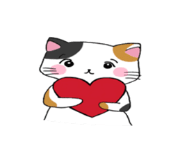 Calico cat brass band sticker #8960475