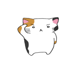 Calico cat brass band sticker #8960476