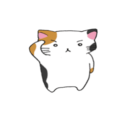 Calico cat brass band sticker #8960476