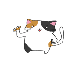 Calico cat brass band sticker #8960482