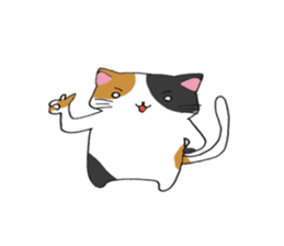 Calico cat brass band sticker #8960482