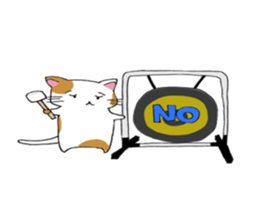 Calico cat brass band sticker #8960483