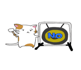 Calico cat brass band sticker #8960483