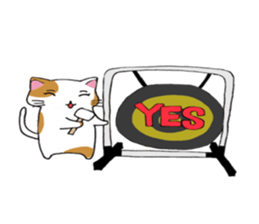 Calico cat brass band sticker #8960484