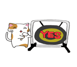 Calico cat brass band sticker #8960484