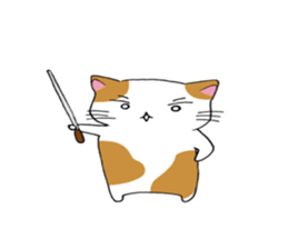 Calico cat brass band sticker #8960489