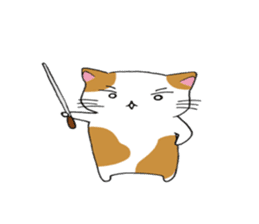 Calico cat brass band sticker #8960489