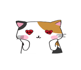 Calico cat brass band sticker #8960491