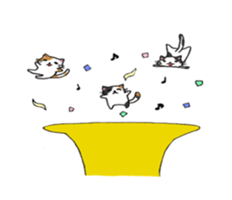 Calico cat brass band sticker #8960494