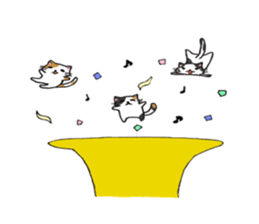 Calico cat brass band sticker #8960494