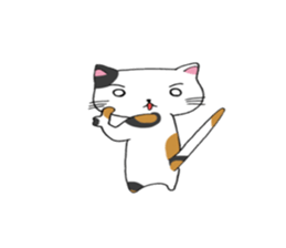 Calico cat brass band sticker #8960495