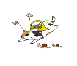 Calico cat brass band sticker #8960496