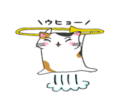Calico cat brass band sticker #8960504