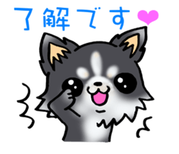 White and black puppy. sticker #8961173