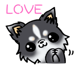 White and black puppy. sticker #8961182