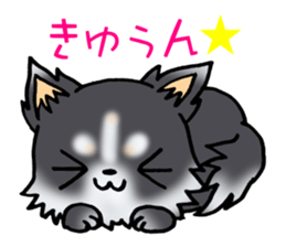 White and black puppy. sticker #8961184