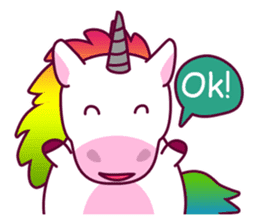 Unicorn Cartoon Fantasy Rainbow Set sticker #8961233