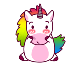 Unicorn Cartoon Fantasy Rainbow Set sticker #8961234
