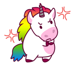 Unicorn Cartoon Fantasy Rainbow Set sticker #8961245