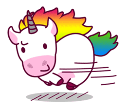 Unicorn Cartoon Fantasy Rainbow Set sticker #8961248