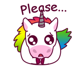 Unicorn Cartoon Fantasy Rainbow Set sticker #8961250