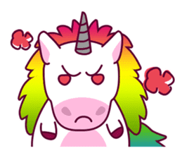 Unicorn Cartoon Fantasy Rainbow Set sticker #8961251