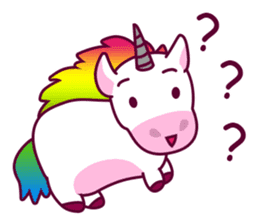 Unicorn Cartoon Fantasy Rainbow Set sticker #8961252